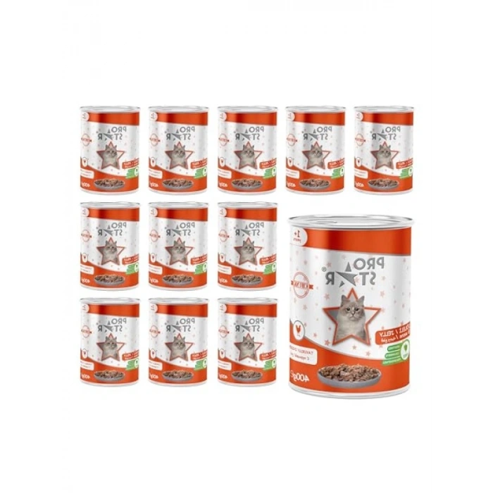 Tavuklu ve Jöleli Yaş Mama - 400 Gr x 12 Adet