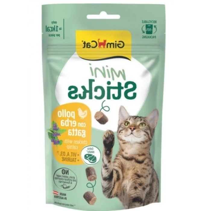 Tavuklu ve Otlu Kedi Ödül Çubukları (50 gr)