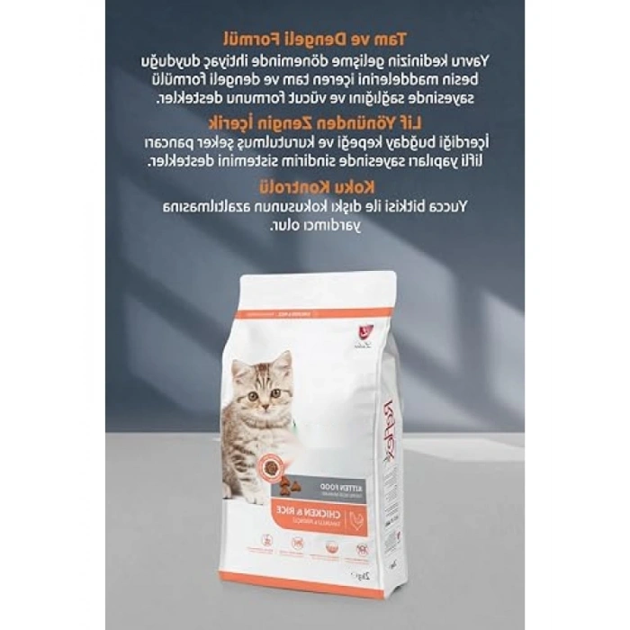 Tavuklu ve Pirinçli Yavru Kedi Maması 2 Kg