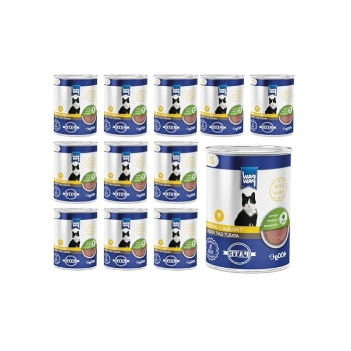 Tavuklu Yetişkin Kedi Pate 400 Gr x 12 Adet
