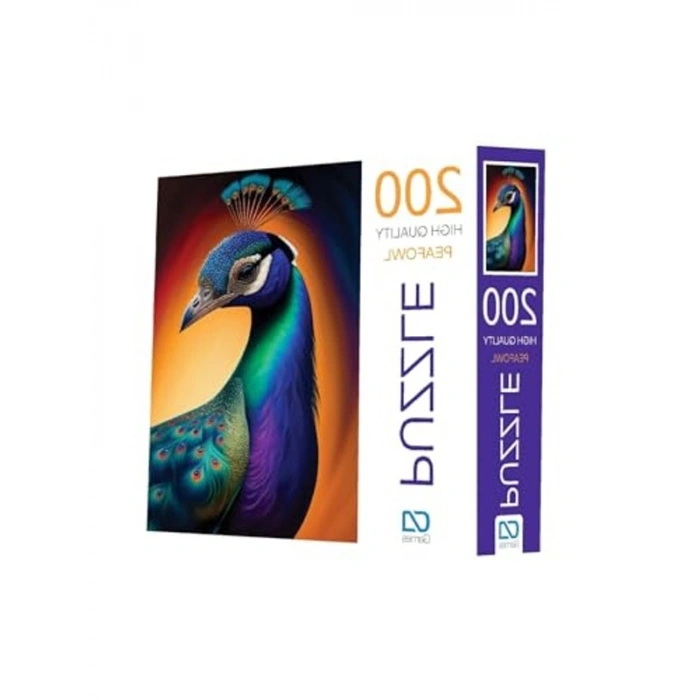 Tavus Kuşu Temalı 200 Parça Profesyonel Puzzle
