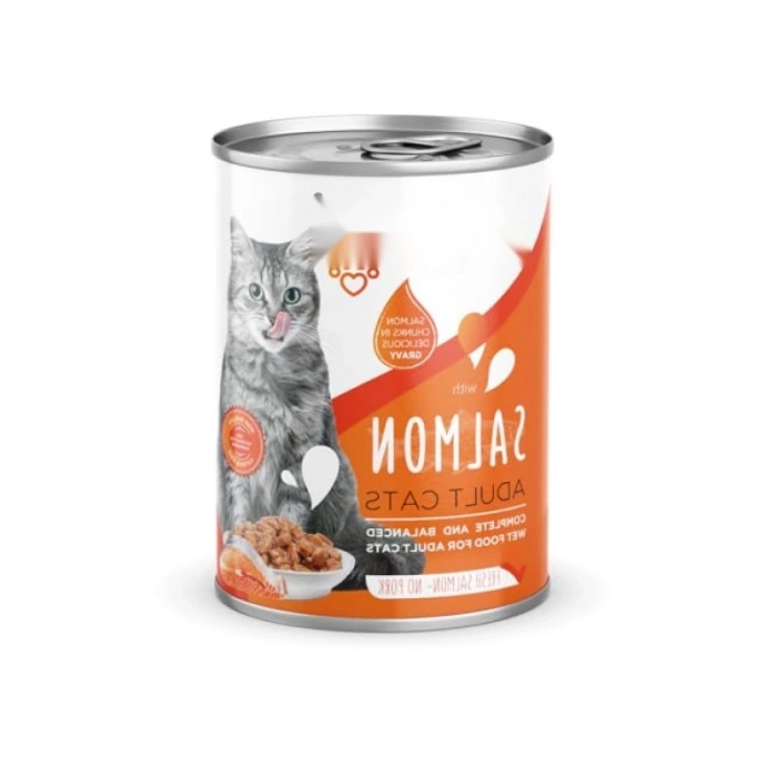 Taze Somon Parça Etli Yaş Mama 400 g x 12 Adet