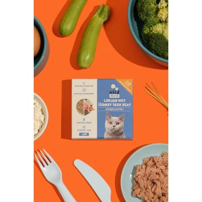 Taze Ton Balıklı Kedi Yemeği, Glutensiz Formülasyon