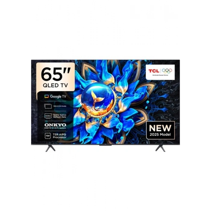 TCL 65T8C 65 165 Ekran Uydu Alıcılı 4K Ultra HD QLED Google TV