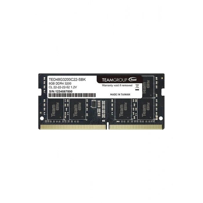 Team Elite 8GB (1x8GB) 3200MHz CL 22 DDR4 Notebook SODIMM Ram (TED48G3200C22-S01)