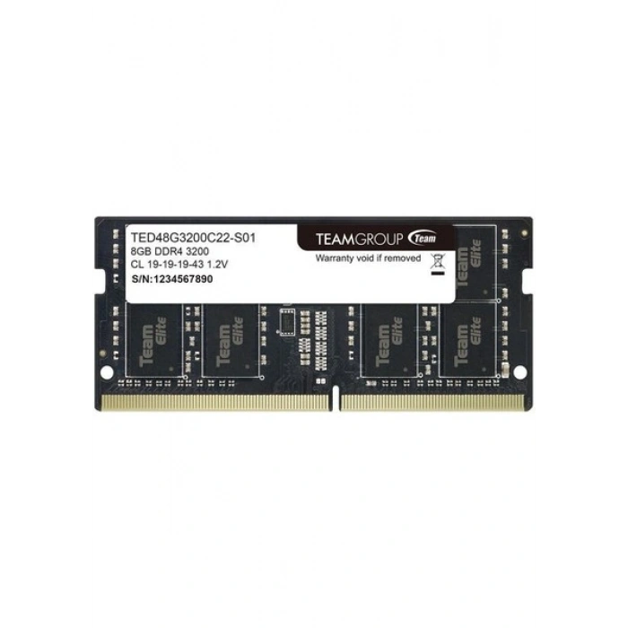 Team Elite 8GB (1x8GB) 3200MHz CL 22 DDR4 Notebook SODIMM Ram (TED48G3200C22-S01)