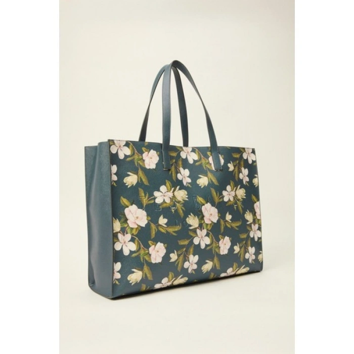 Ted Baker Lacivert Ikonik Floral Desenli Küçük Çanta TBSS25FIB044