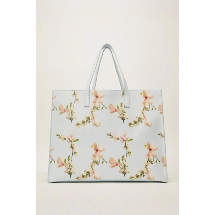 Ted Baker Mavi Ikonik Floral Desenli Küçük Çanta TBSS25FIB072
