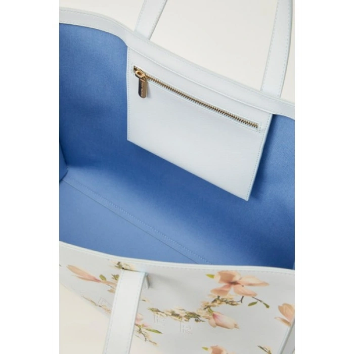 Ted Baker Mavi Ikonik Floral Desenli Küçük Çanta TBSS25FIB072