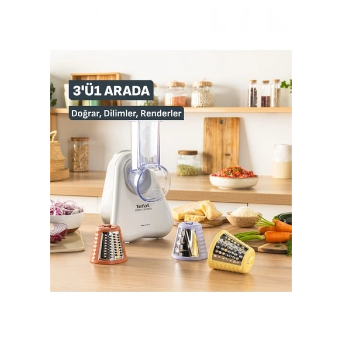 Tefal Fresh Express 150 Watt 3 Fonksiyonlu Doğrayıcı Rondo