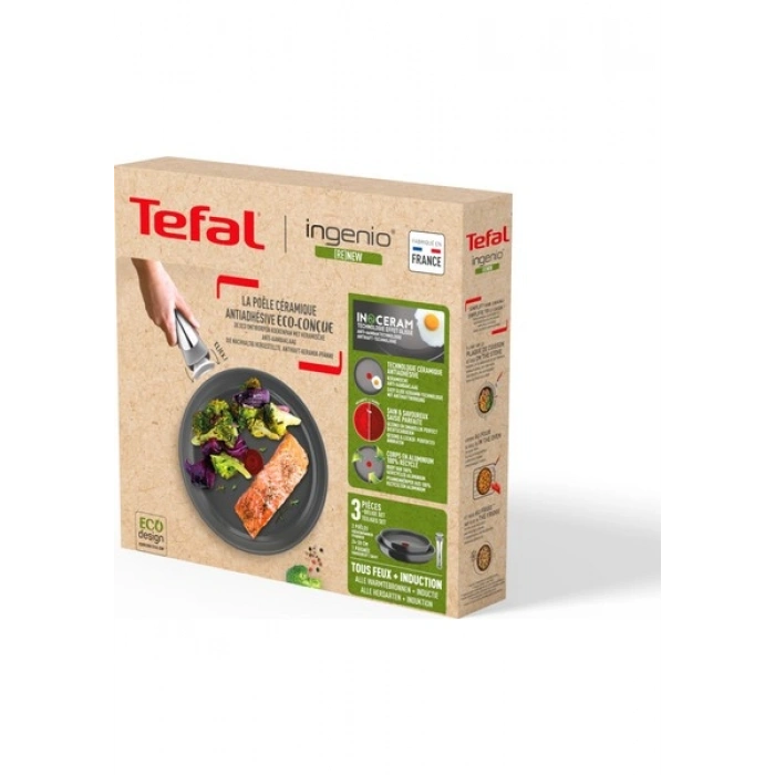 Tefal Ingenio Ceramic Renew İndüksiyon Tabanlı 3 Parça Tava Seti