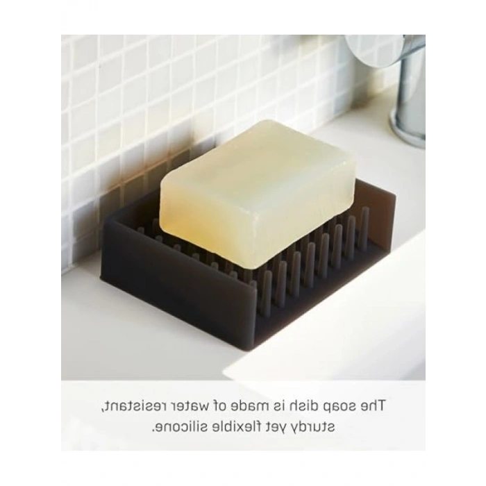 Tek Boy Silikon Sabunluk - Beyaz ve Siyah Seçenekleri