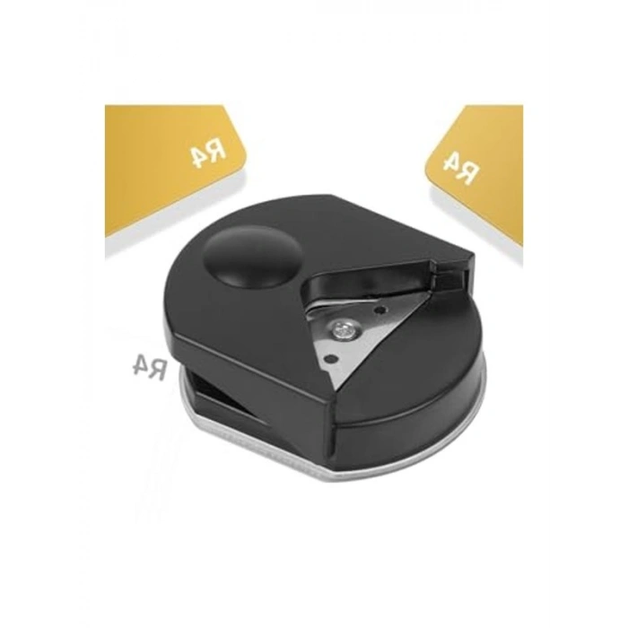 Tek Ebatlı Kağıt Köşe Kesme Aparatı ve Delgeç, Siyah