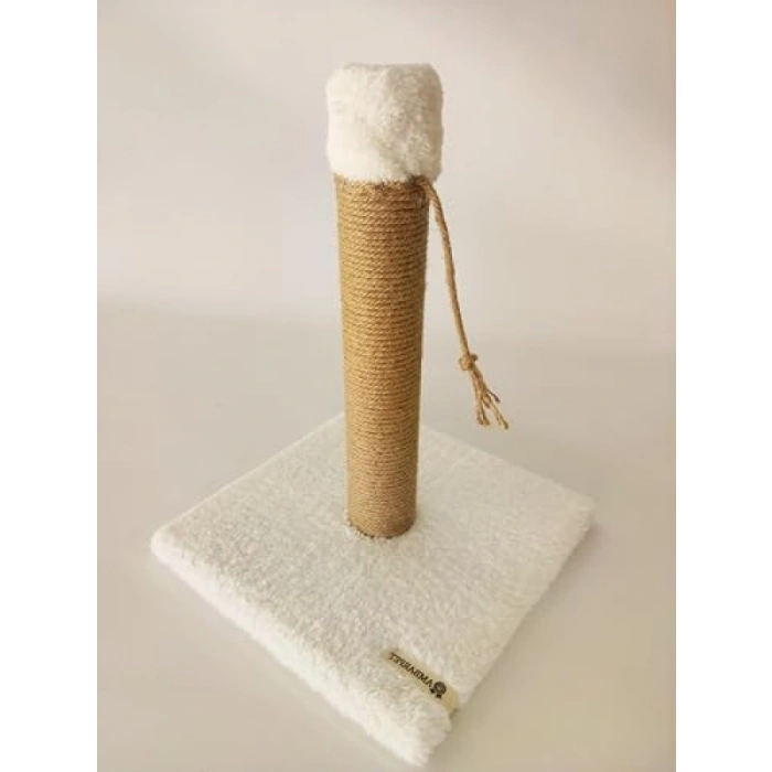 Tek Katlı Beyaz Kedi Tırmalama Tahtası