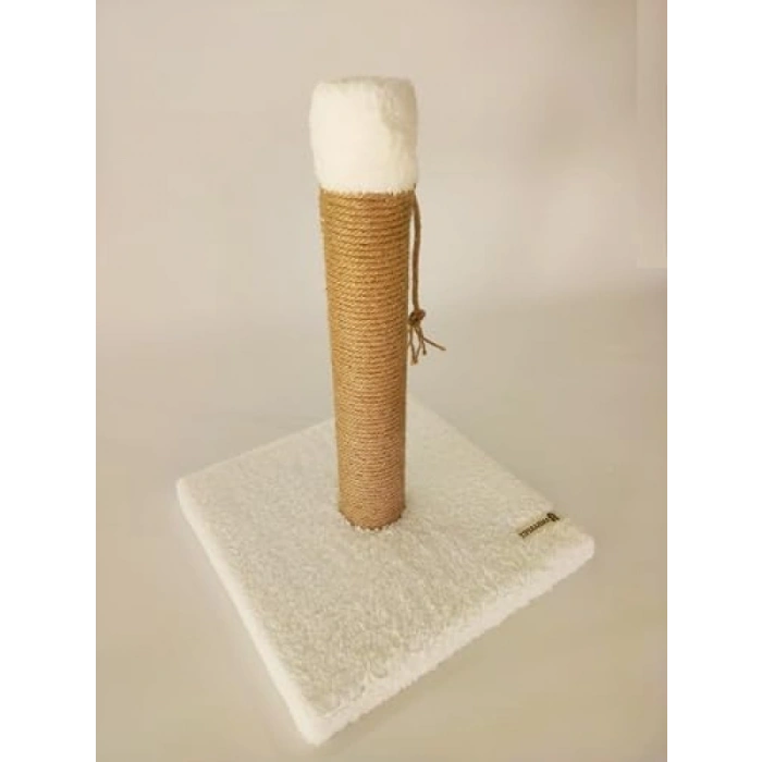 Tek Katlı Beyaz Kedi Tırmalama Tahtası