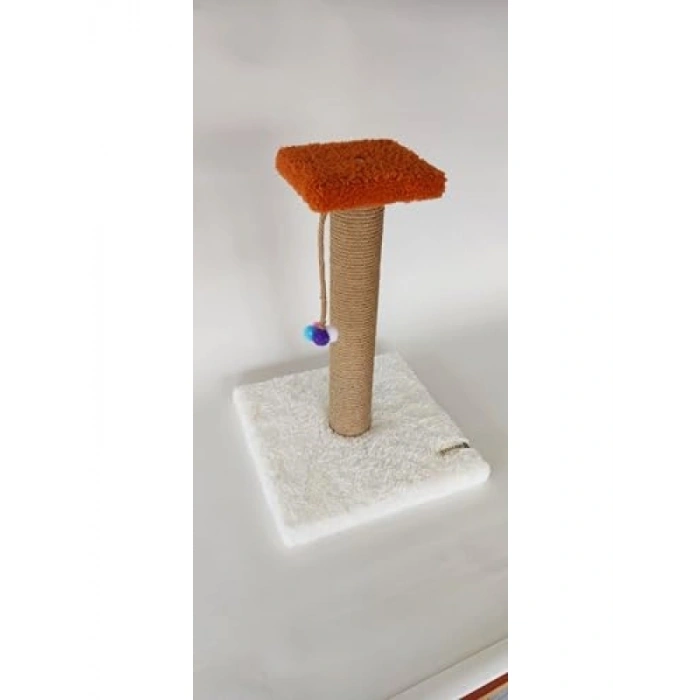 Tek Katlı Beyaz Kedi Tırmalama Tahtası