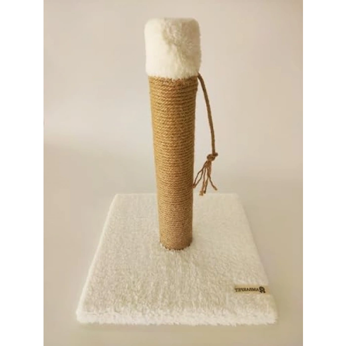 Tek Katlı Beyaz Kedi Tırmalama Tahtası