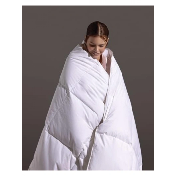 Tek Kişilik Kaz Tüyü Yorgan - Beyaz