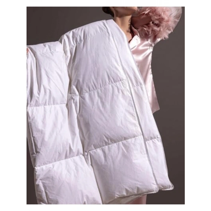 Tek Kişilik Kaz Tüyü Yorgan - Beyaz