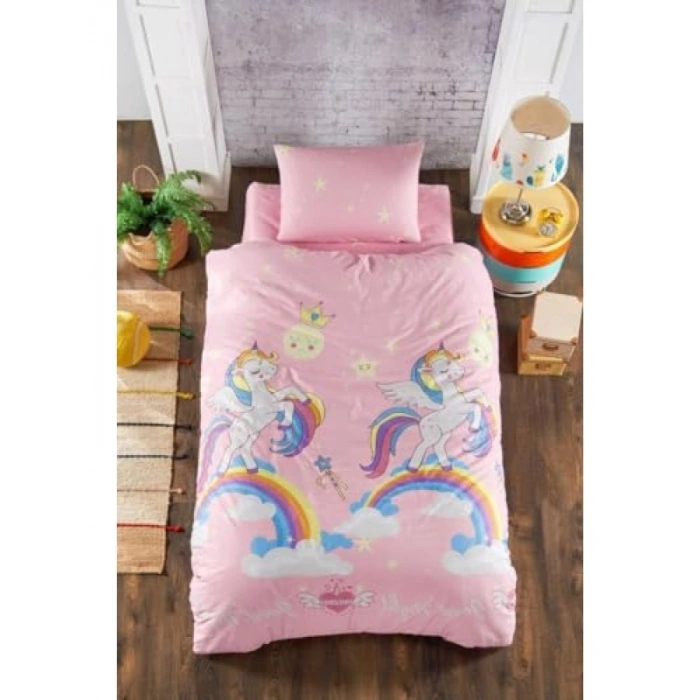 Tek Kişilik Nevresim Takımı - Unicorn Desenli