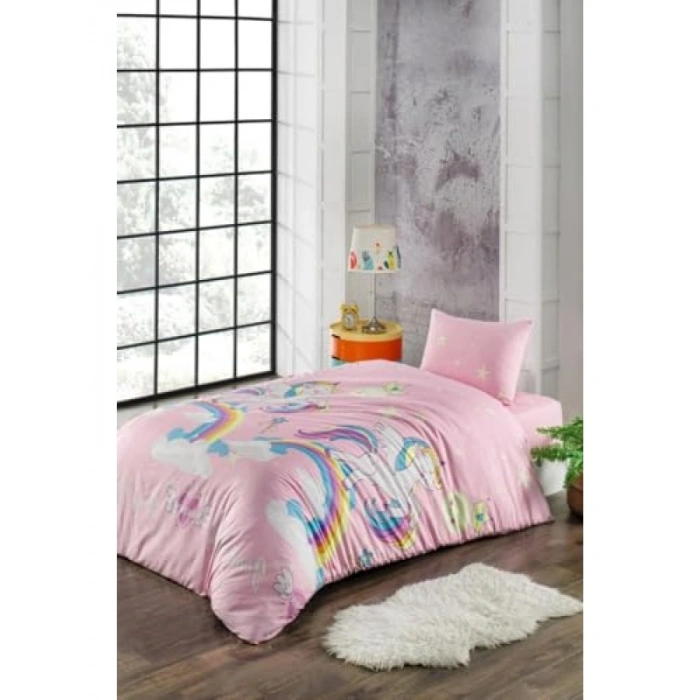 Tek Kişilik Nevresim Takımı - Unicorn Desenli