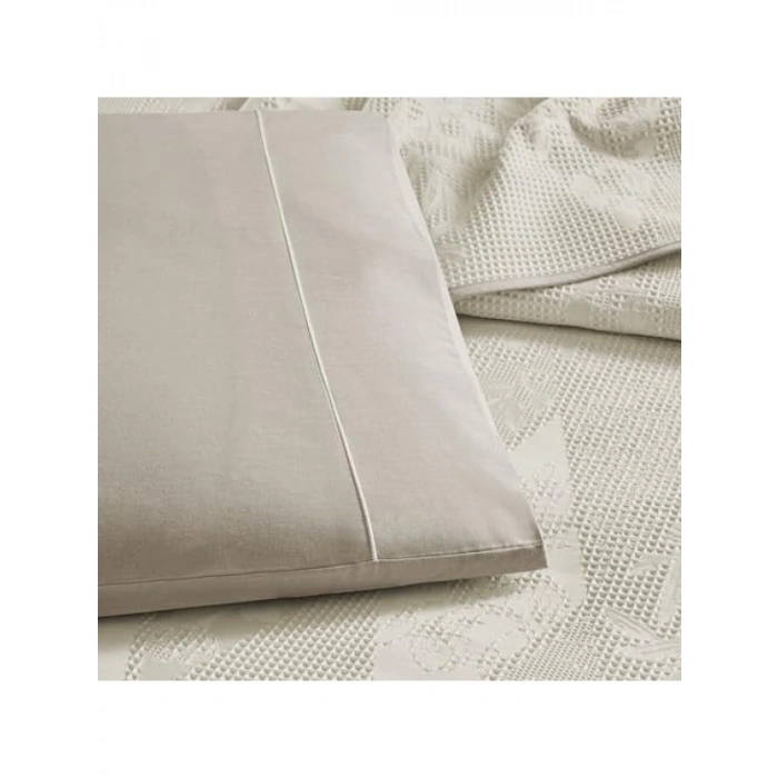 Tek Kişilik Pike Takımı – Jakar Desenli, Şık Gri Renk