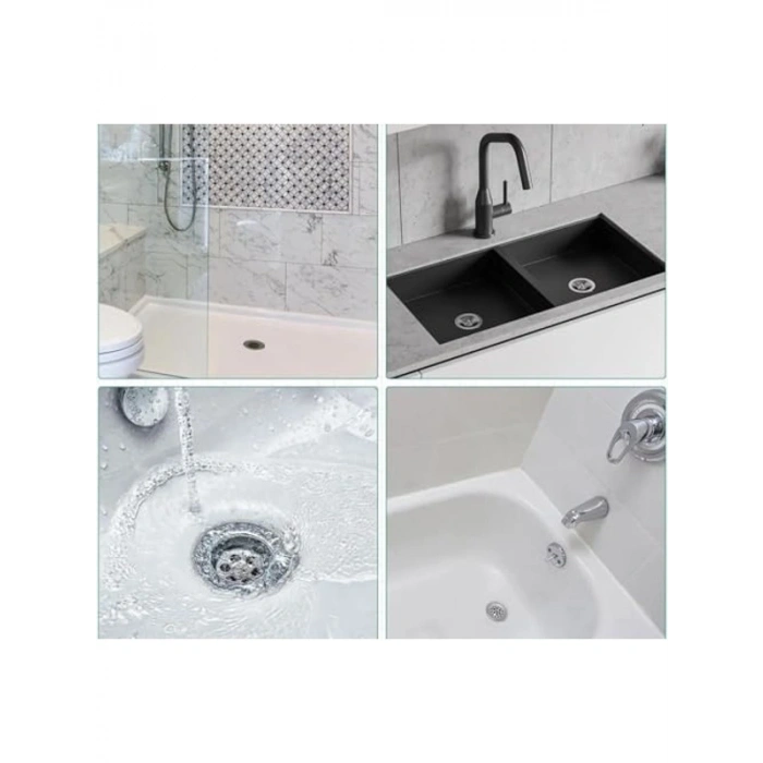 Tek Kullanımlık Banyo Gideri Süzgeci, Yapışkanlı ve Pratik