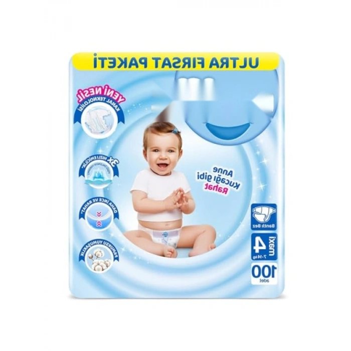 Tek Kullanımlık Maxi Beden Bebek Bezi (100 Adet)