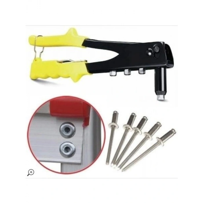 Tek Yönlü El Perçin Tabancası | 40 Yedek ve 4 Çeşit Perçim ile