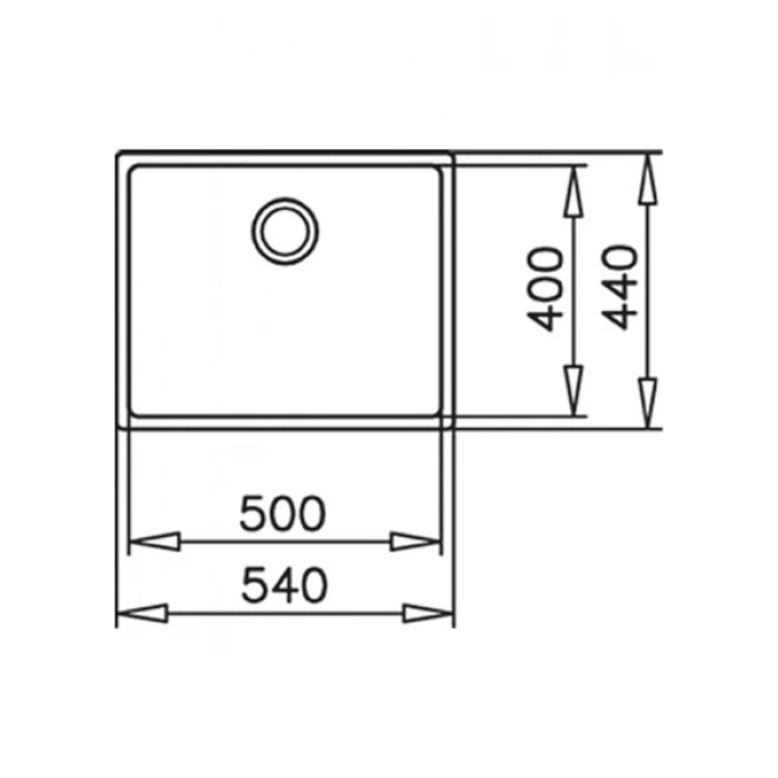 Teka BE LINEA RS15 50.40 Tezgahaltı Eviye Paslanmaz Çelik 50 cm 115000005