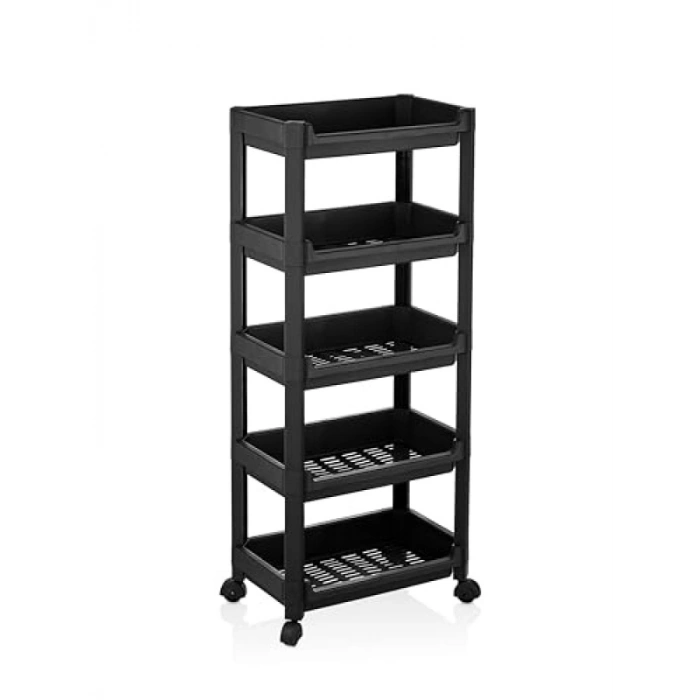 Tekerlekli 5 Katlı Çok Amaçlı Düzenleyici Raf