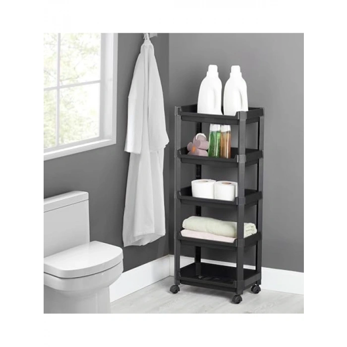 Tekerlekli 5 Katlı Çok Amaçlı Düzenleyici Raf