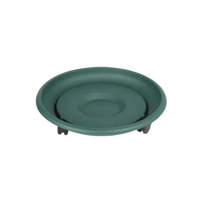 Tekerlekli Saksı Altığı, 37 cm Çapında, Pratik Tasarım