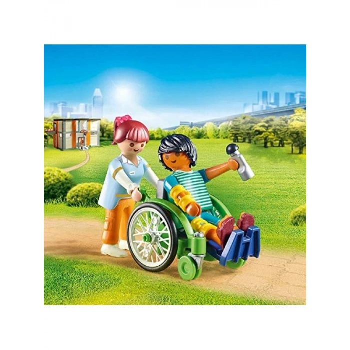 Tekerlekli Sandalyedeki Hasta Oyun Seti - 2 Figür
