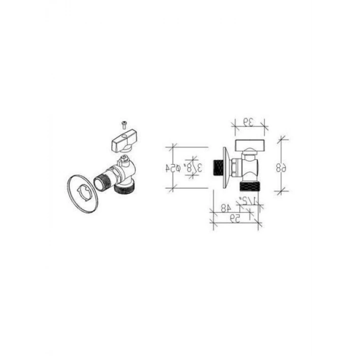 Tekli Çamaşır Makinesi Musluğu