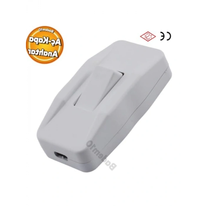 Tekli Elektrik Anahtarı, Beyaz Plastik