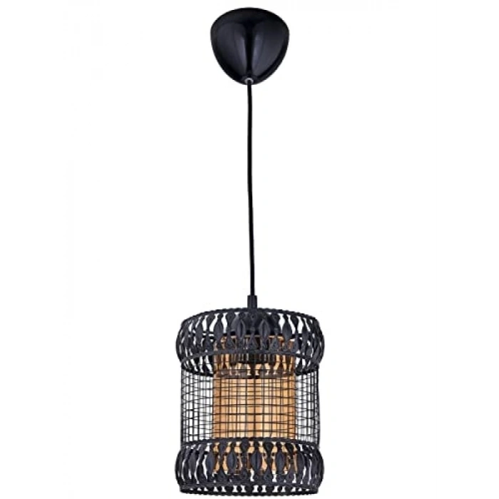 Tekli Siyah Metal Avize