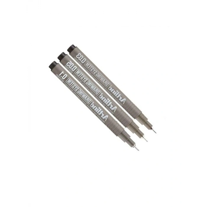 Teknik Çizim Kalemi Seti, 0.03-0.1 mm, 3lü