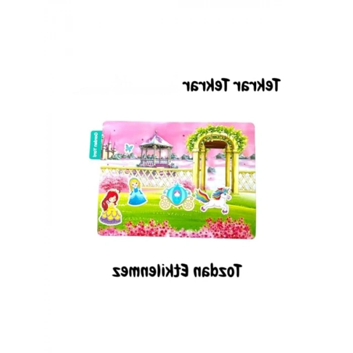 Tekrar Kullanılabilir Prenses Bahçesi Sticker Seti