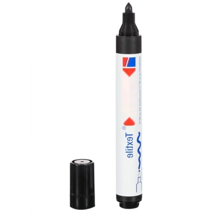 Tekstil Boyama Kalemi - Siyah - 2-3 mm Yuvarlak Uç