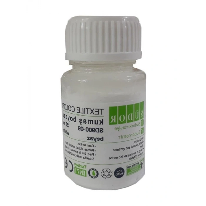 Tekstil Boyası 25 ml 1 Adet Beyaz Tişört ve Çanta İçin