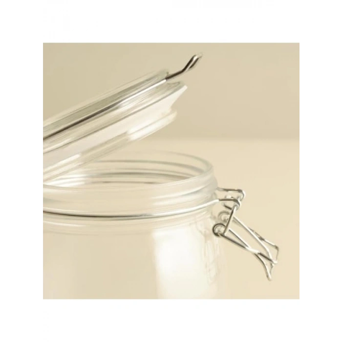 Tel Kelepçeli Cam Kavanoz, 1500 cc, Doğal