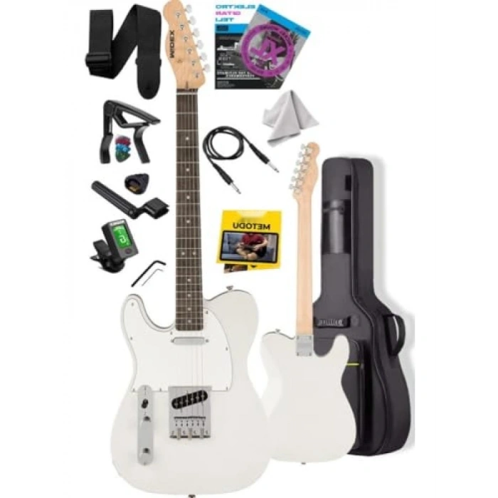 Tele Kasa Gül Klavye Elektro Gitar - 2 Single-Coil Manyetik