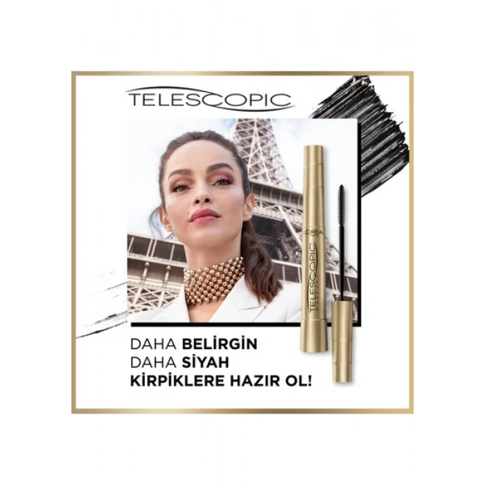 Telescopic Siyah Uzun Görünüm Veren Maskara