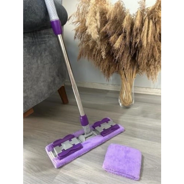 Teleskobik Mandallı Mop, Yedek Bez Hediyeli
