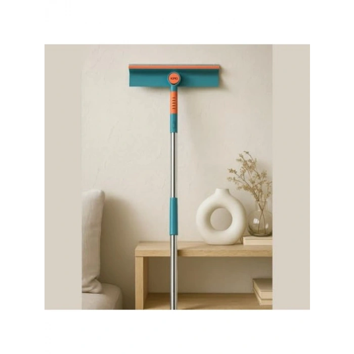 Teleskopik Cam Silme Aparatı, 180 Derece Dönebilen, Çift Taraflı