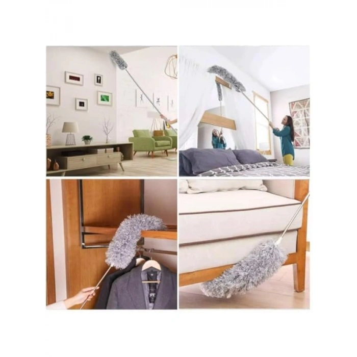 Teleskopik Mop Seti - 3lü Başlık ve Bükülebilir Özellik