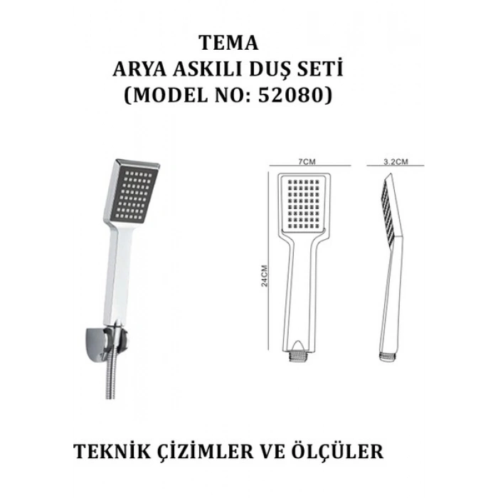 Tema Arya Askılı Duş Seti (Model No: 52080)