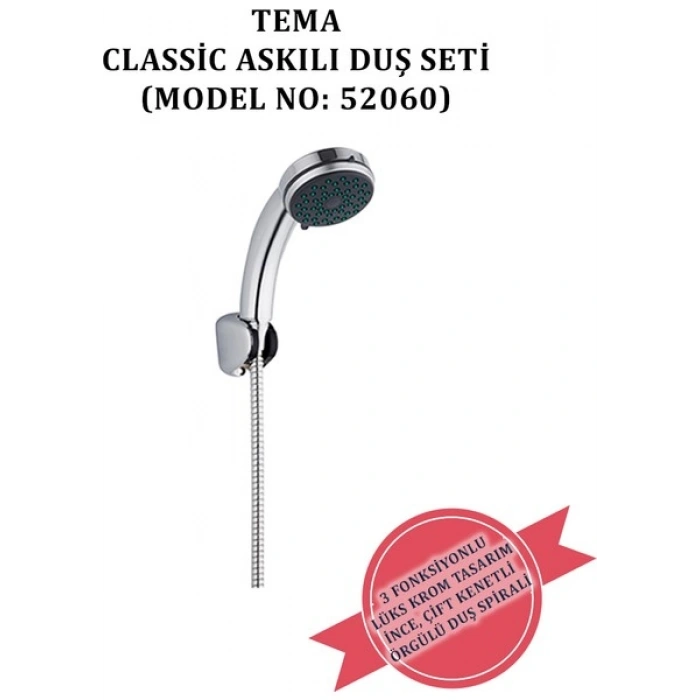 Tema Classıc Askılı Askılı Duş Seti (Model NO:52060)