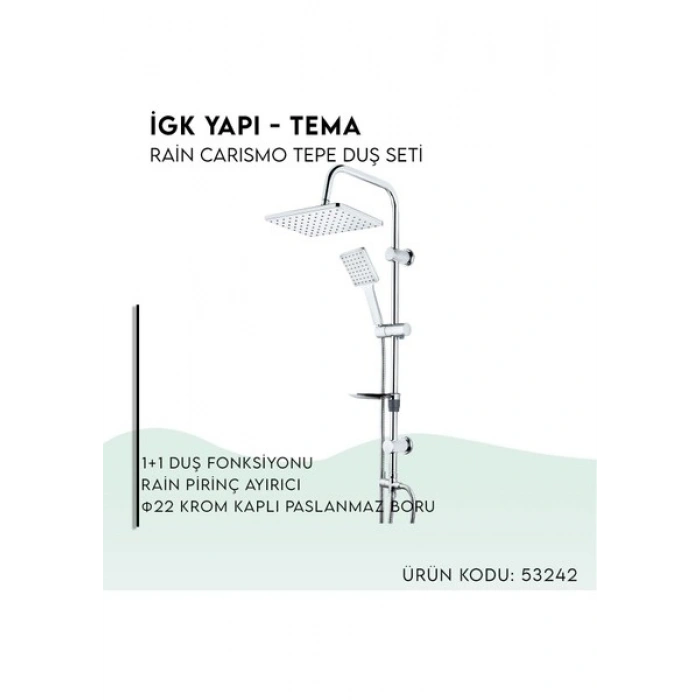 Tema Igk Yapı - Rain Carismo Tepe Duş Seti (53242)